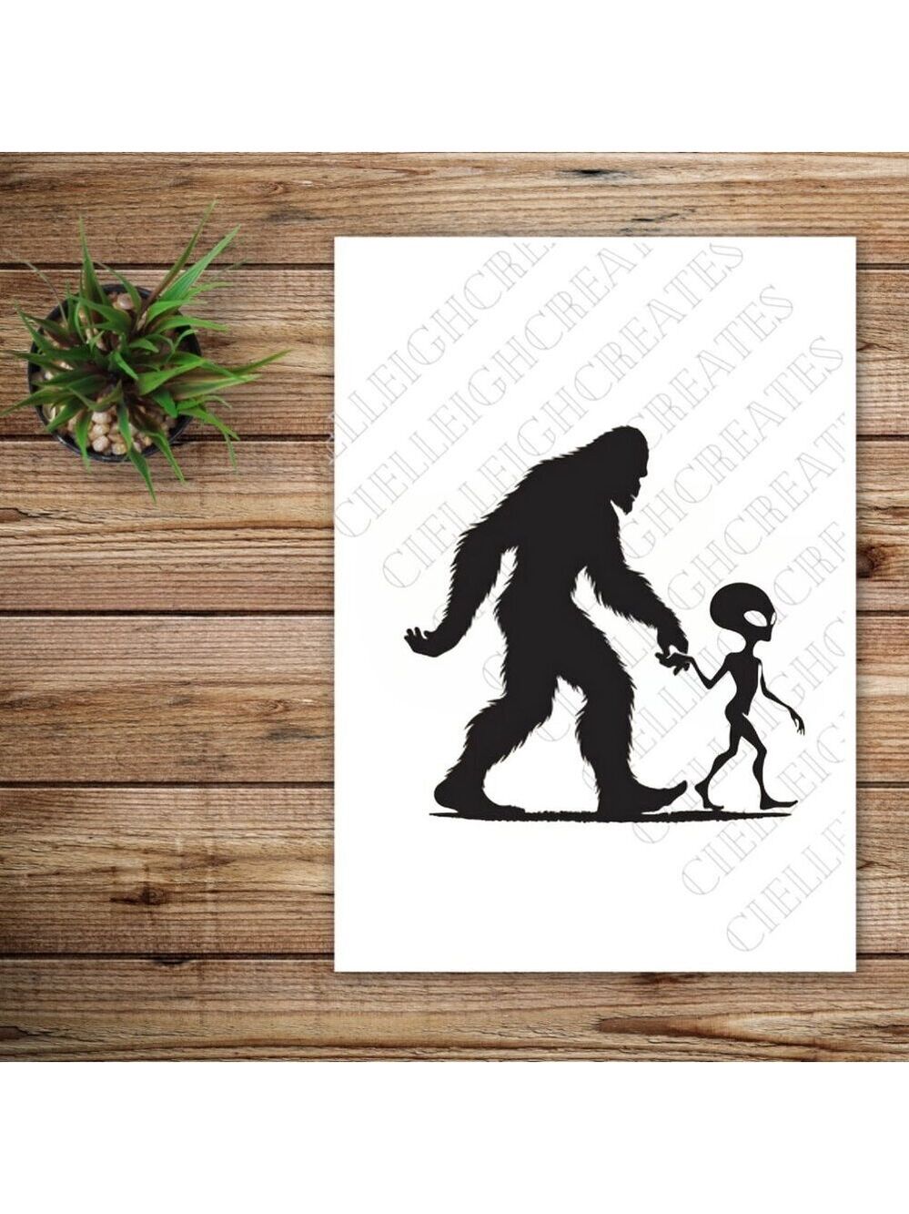 *2 for $20* Sasquatch Big Foot And Alien Vinyl Decal Sticker Handcrafted
